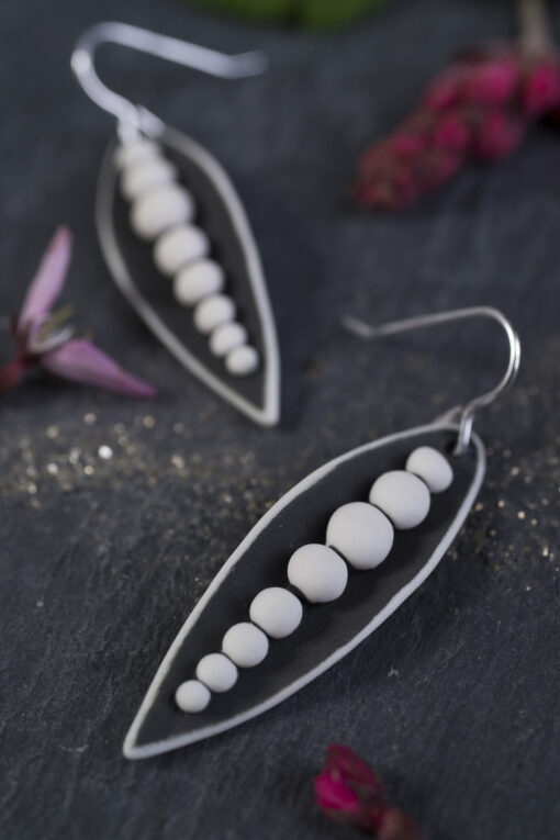 Small Pea Pod Earrings - Image 2