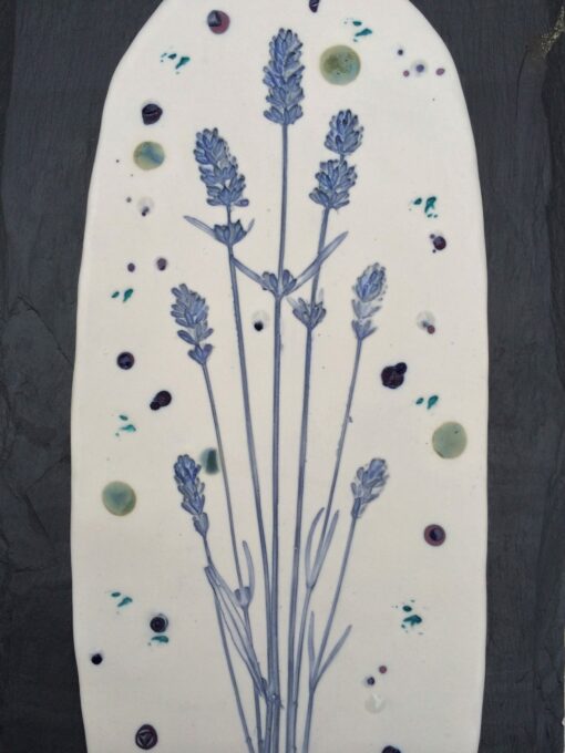 Lavender Porcelain Wall Plaque - Image 4